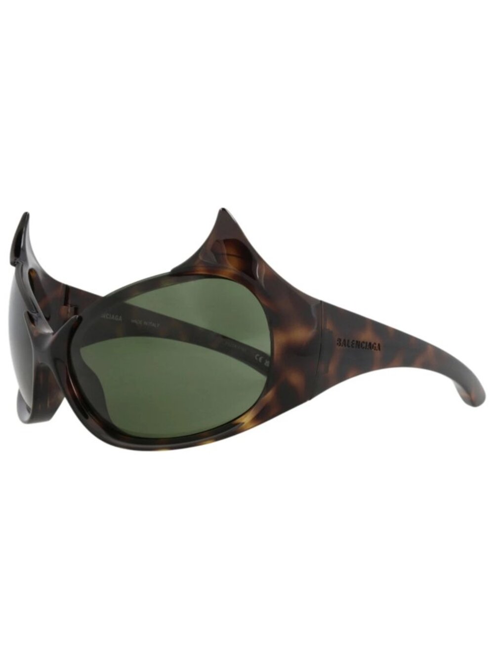 New Balenciaga Women's Sunglasses Shield Wrap Bio Injection Frame Havana Havana